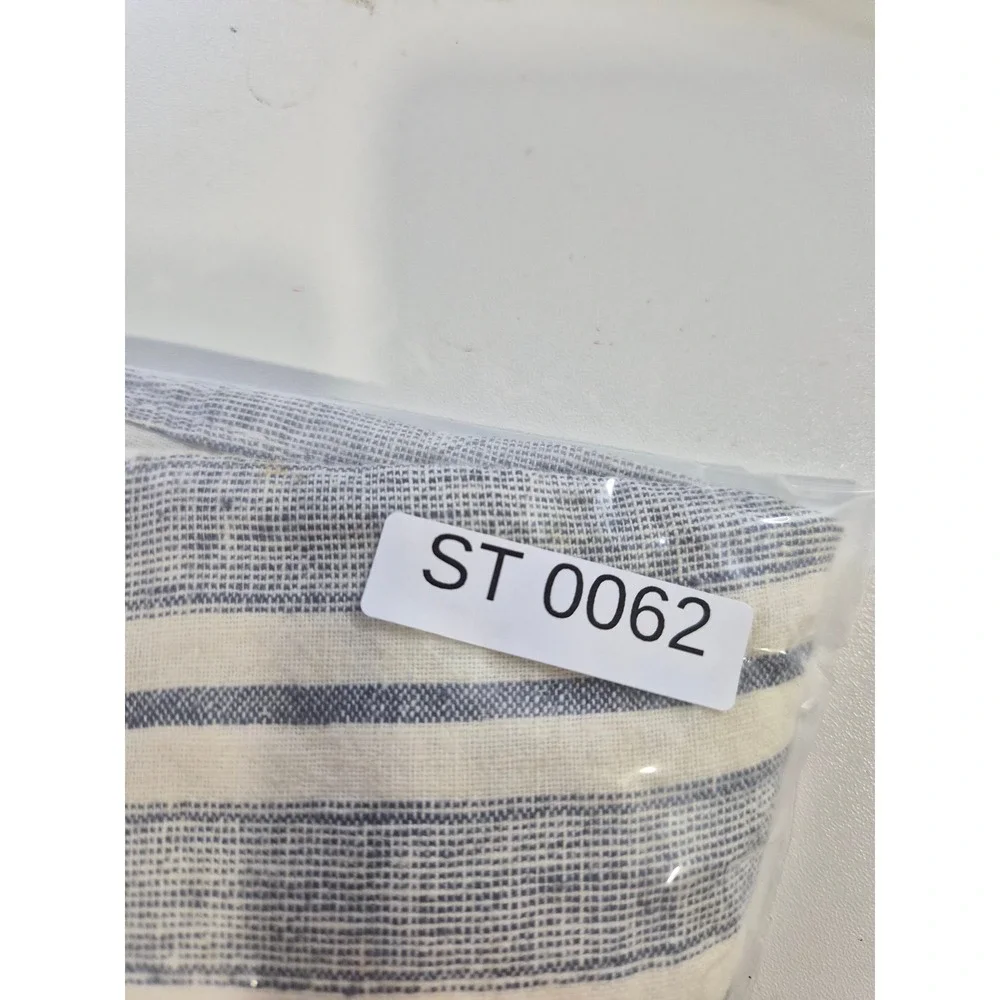 J. Crew Rivington Chino Shorts Mens 34 Blue White Striped Linen Flat Front